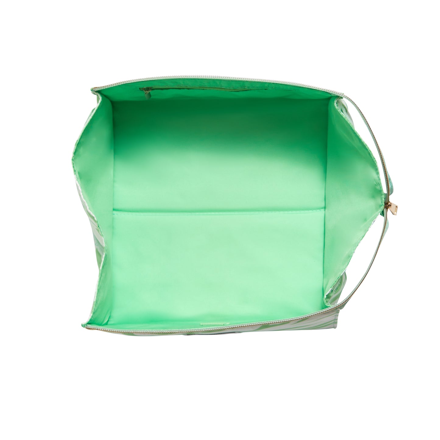 Flat Lay Makeup Box Bag - Green Zebra