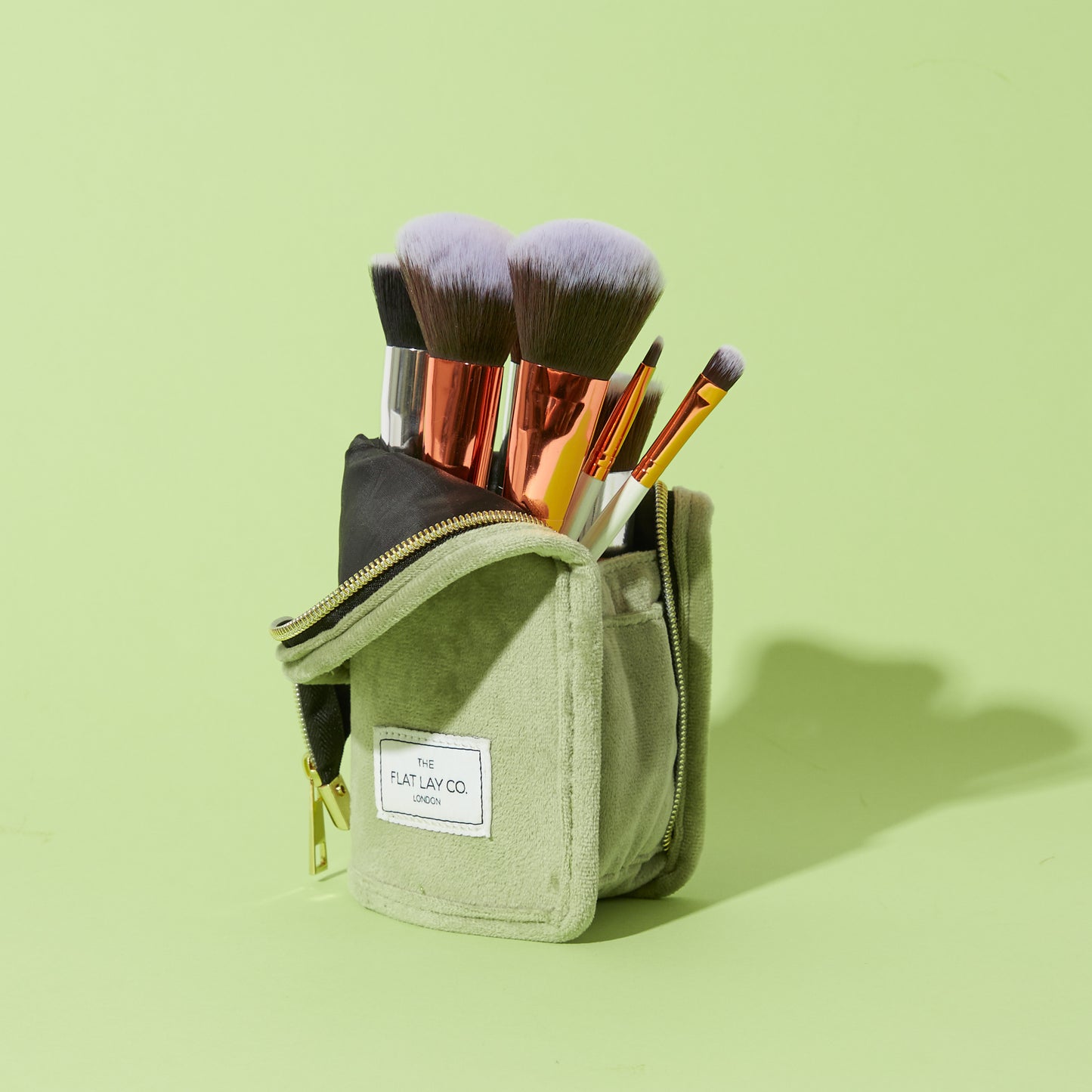 Box Bag & Brush Case Bundle - Sage Green Velvet