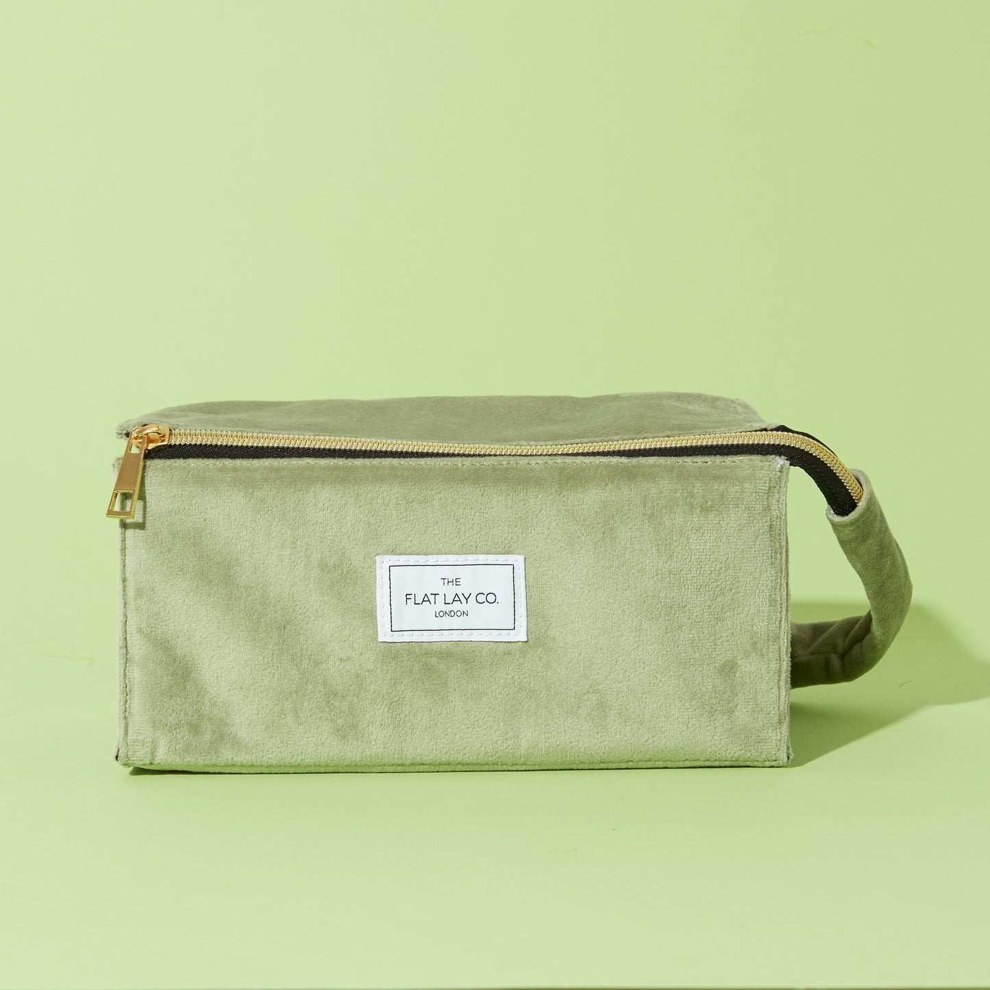 Box Bag & Brush Case Bundle - Sage Green Velvet