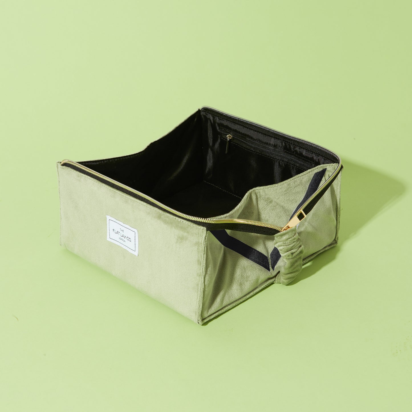 Box Bag & Brush Case Bundle - Sage Green Velvet