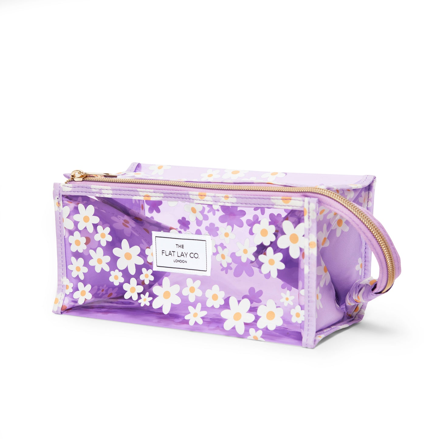 Lilac Daisy Jelly Flat Lay Makeup Box Bag