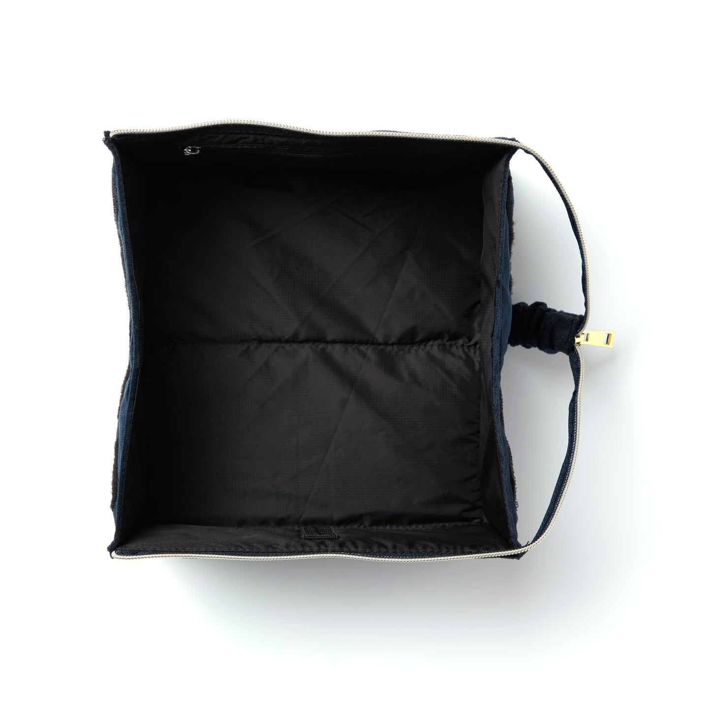 Blue Celestial Embroidered Velvet Flat Lay Makeup Box Bag