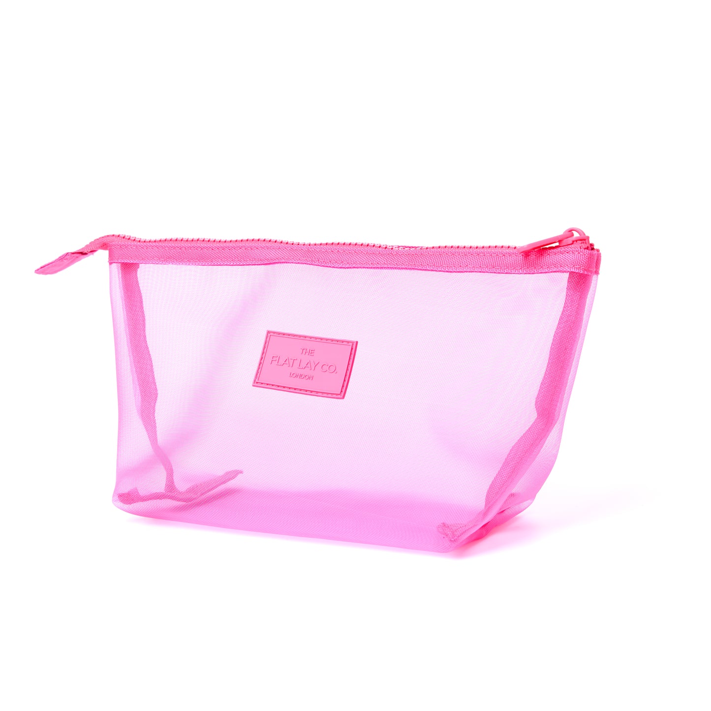 Hot Pink Mesh Essential Makeup Pouch