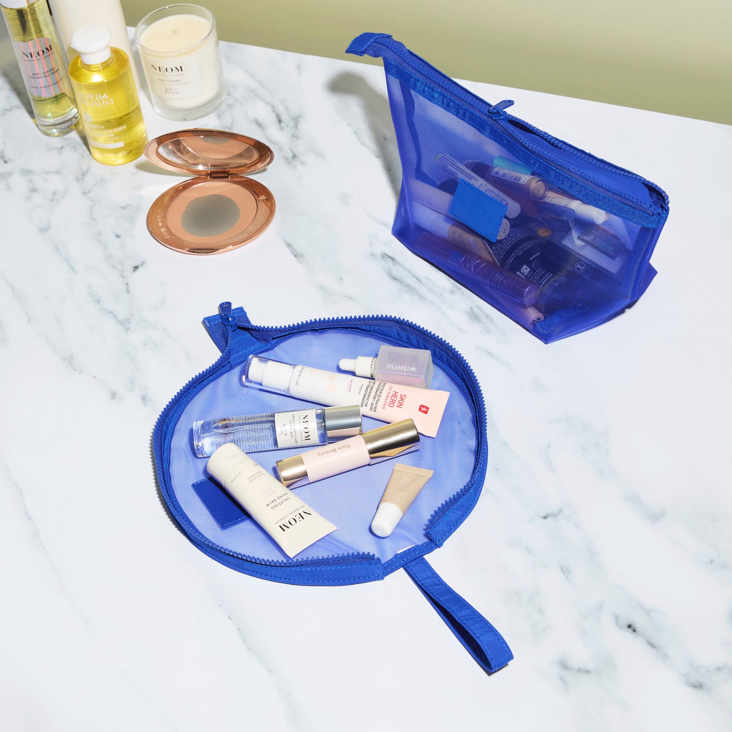 Mesh Makeup Pouch Bundle - Cobalt Blue