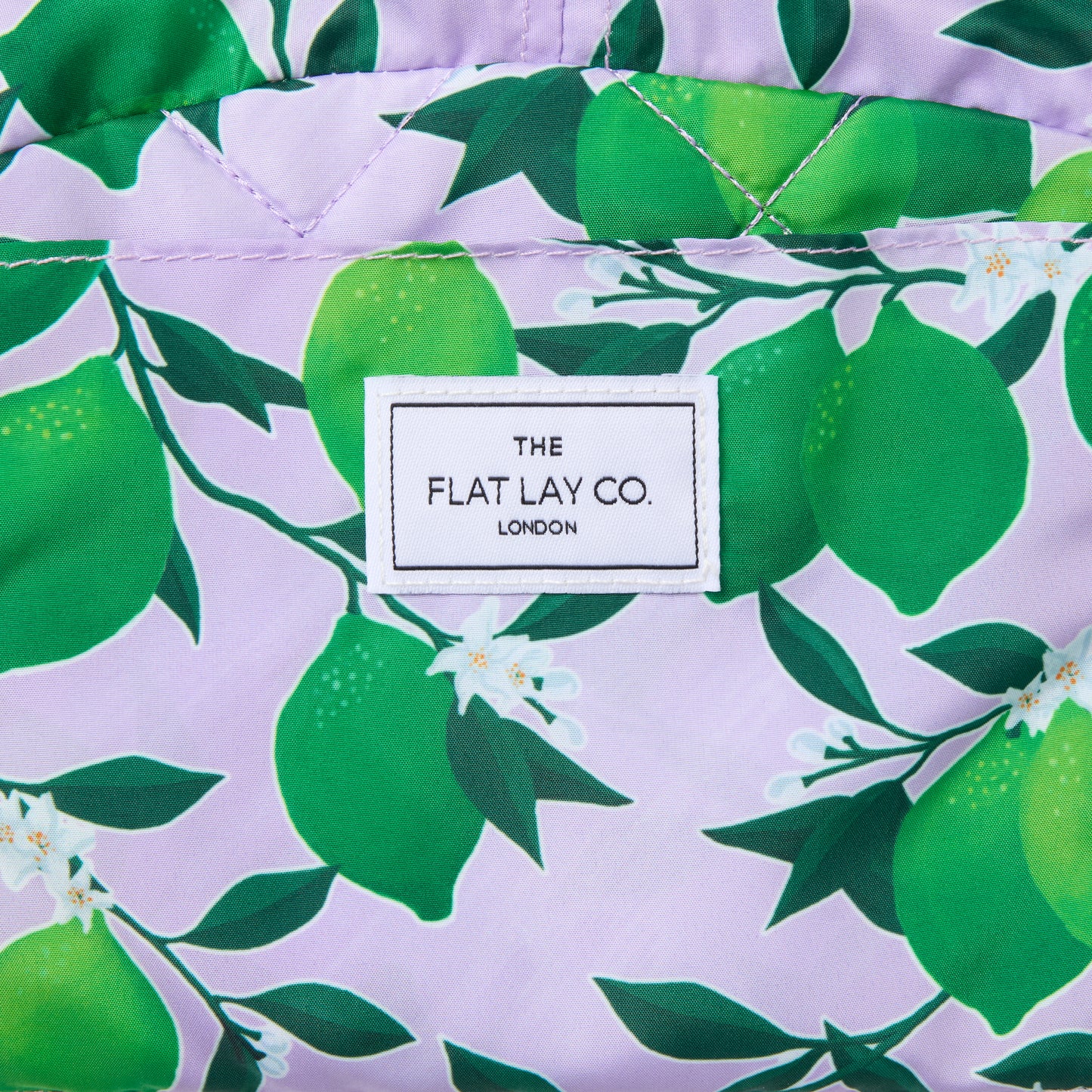 Drawstring Flat Lay Makeup Bag - Limes