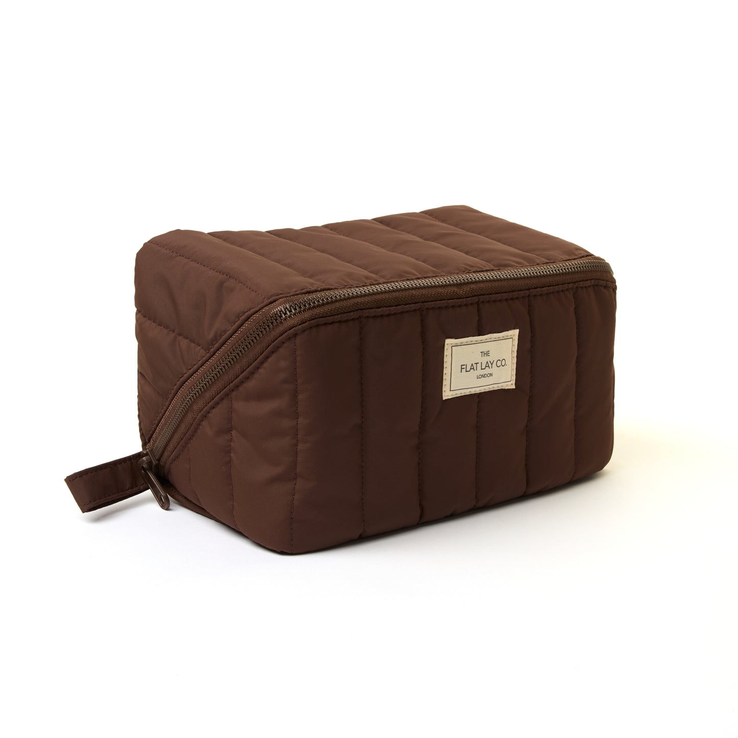 Marshmallow Flat Lay Makeup Box Bag - Espresso