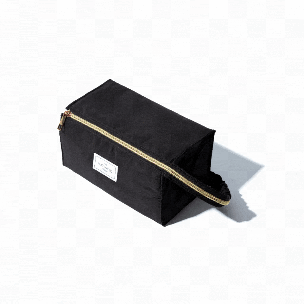 Classic Black Flat Lay Makeup Box Bag