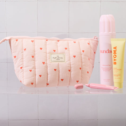 Padded Essential Schminktäschchen - Pinke Herzen