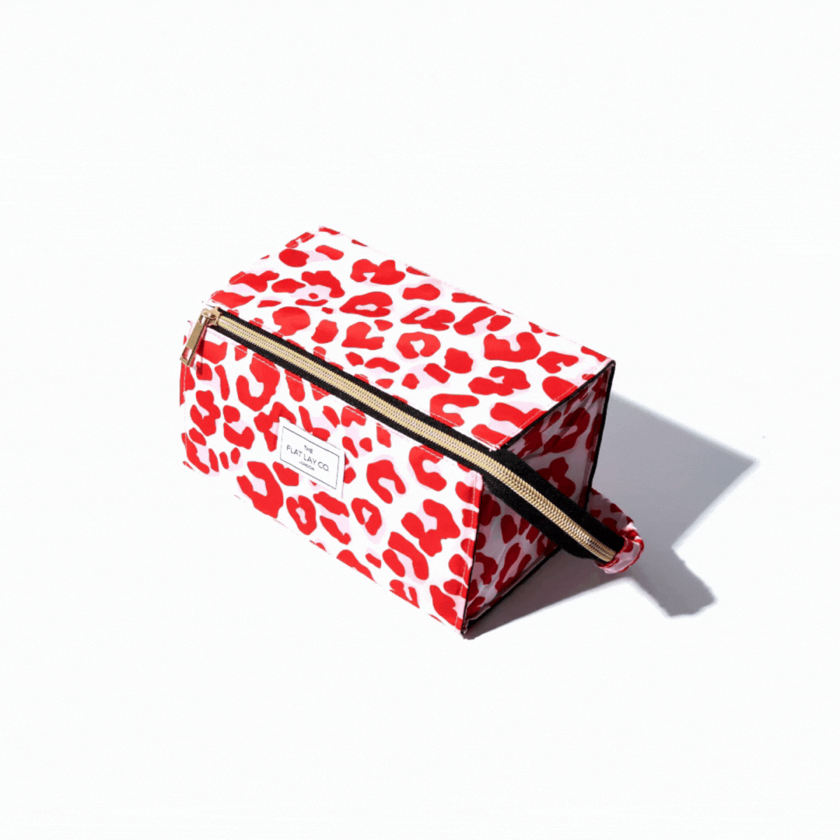 Pink Leopard Flat Lay Makeup Box Bag