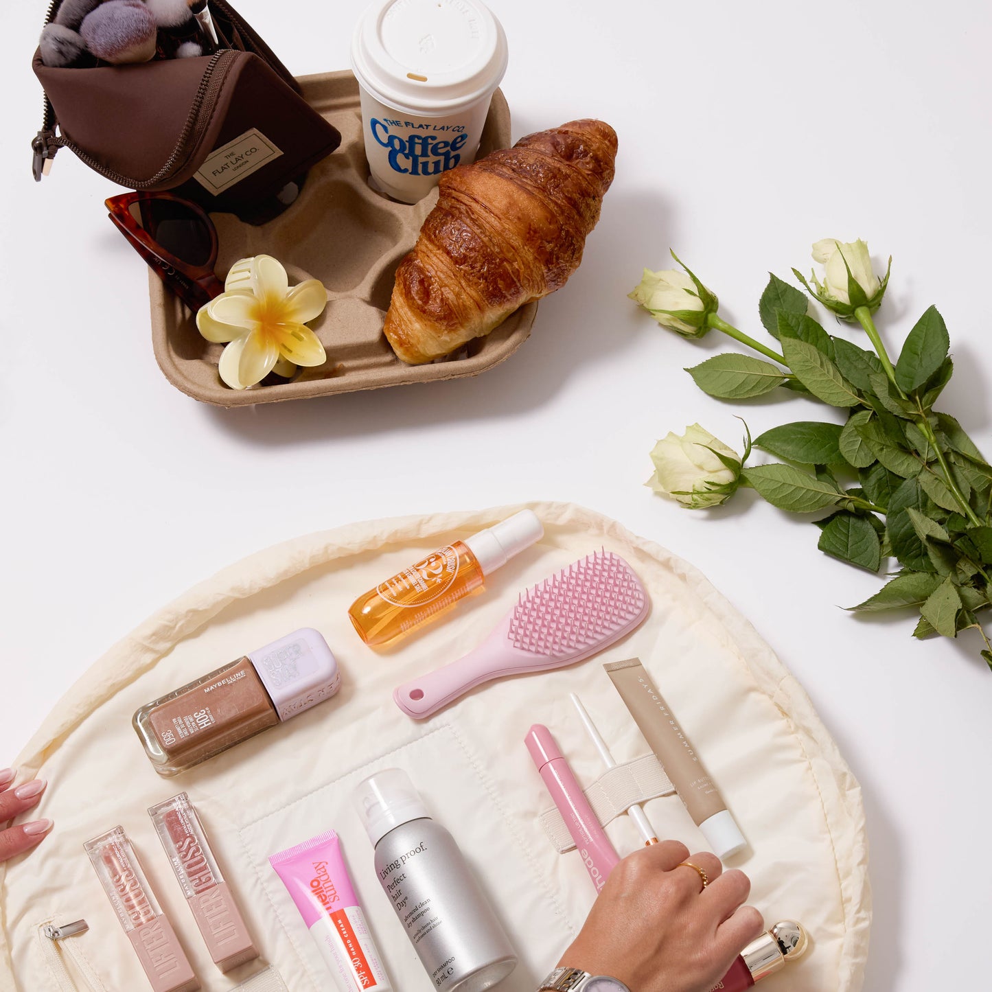 Parachute Drawstring Flat Lay Makeup Bag - Patisserie