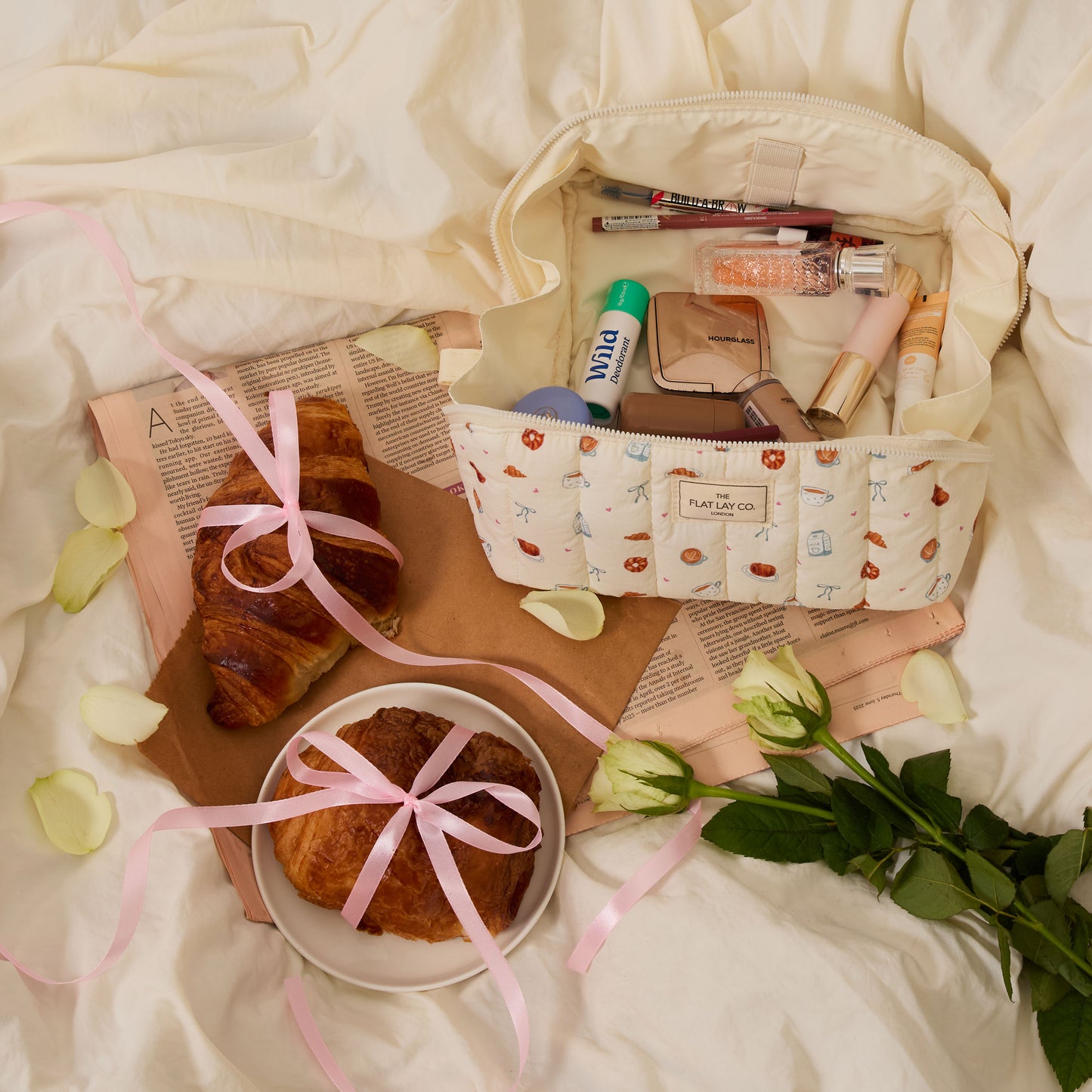 Marshmallow Flat Lay Makeup Box Bag - Patisserie