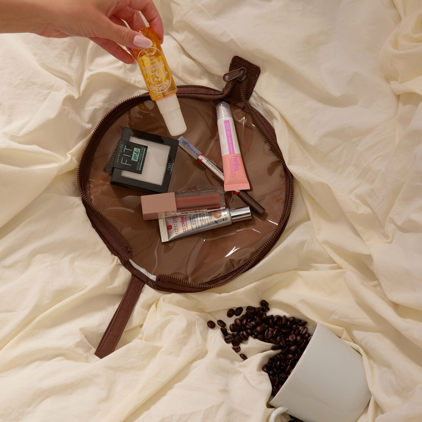 Jelly Lunar Flat Lay Makeup Pouch - Espresso
