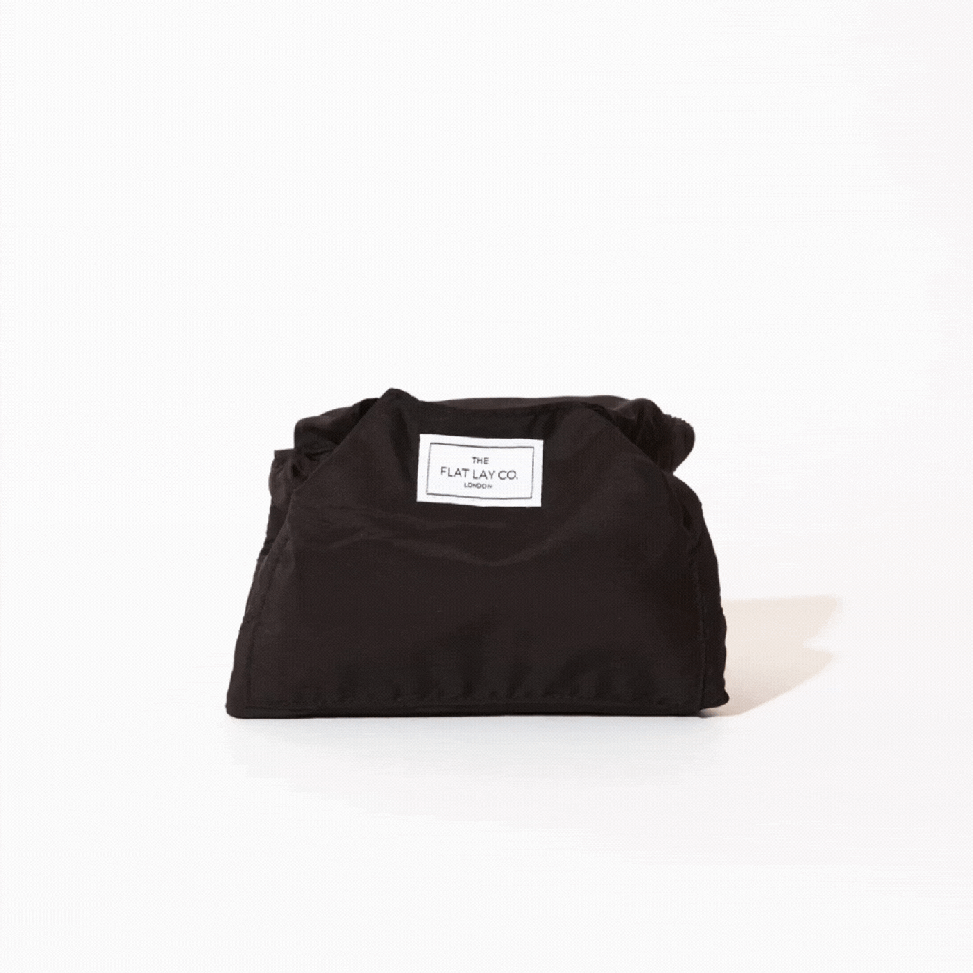 Drawstring Flat Lay Makeup Bag - Classic Black