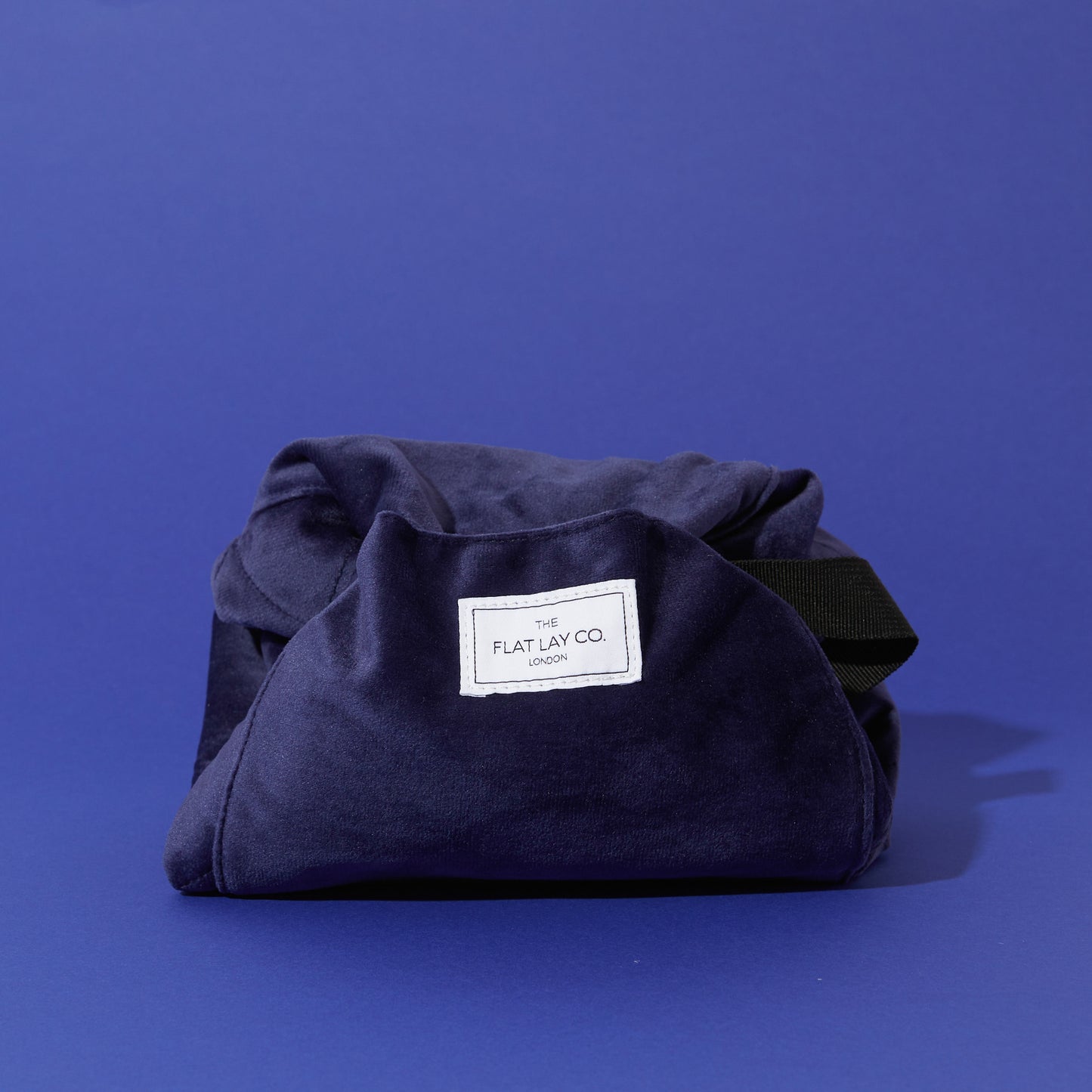 Deep Blue Drawstring Flat Lay Makeup Bag