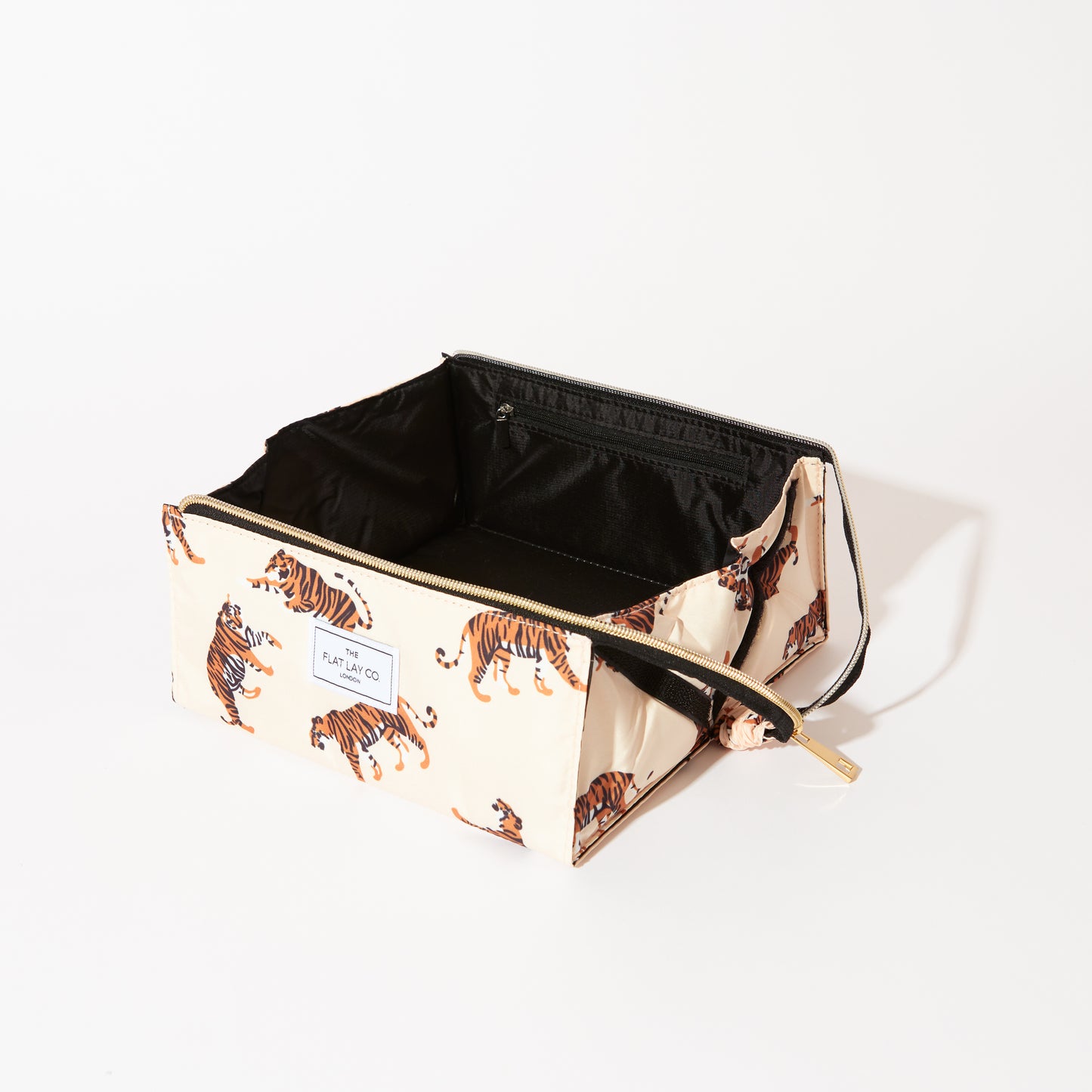 Tigers Flat Lay Makeup Box Bag