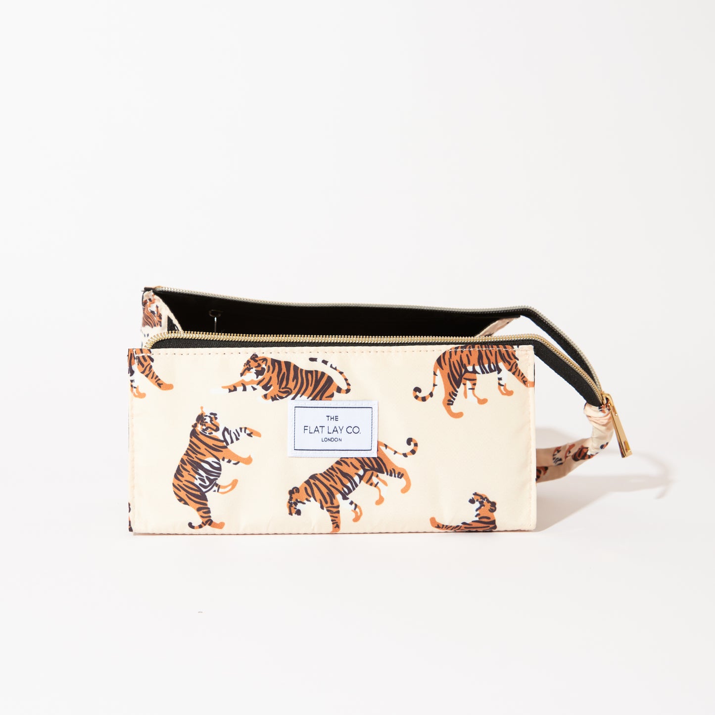 Tigers Flat Lay Makeup Box Bag