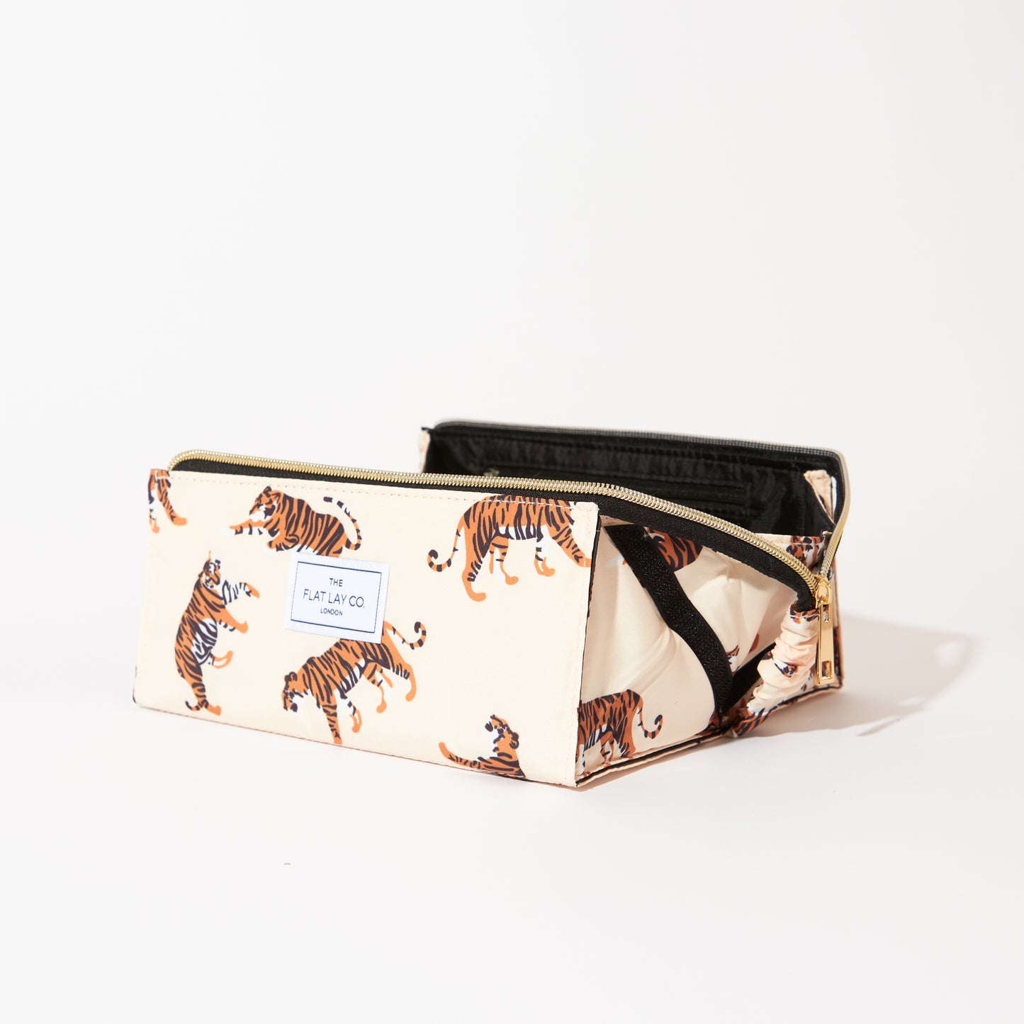 Tigers Flat Lay Makeup Box Bag