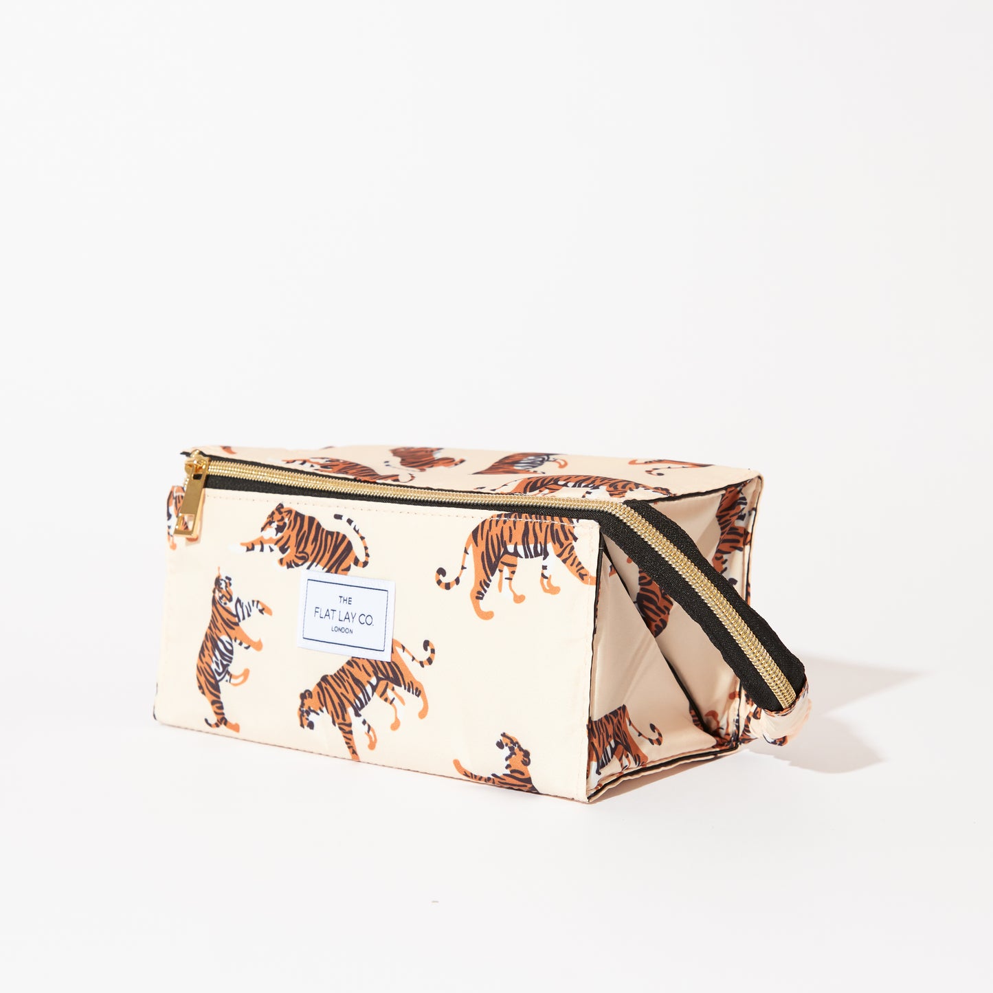 Tigers Flat Lay Makeup Box Bag