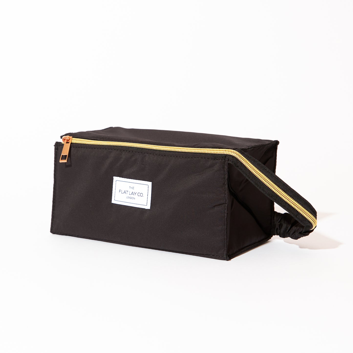 Classic Black Flat Lay Makeup Box Bag
