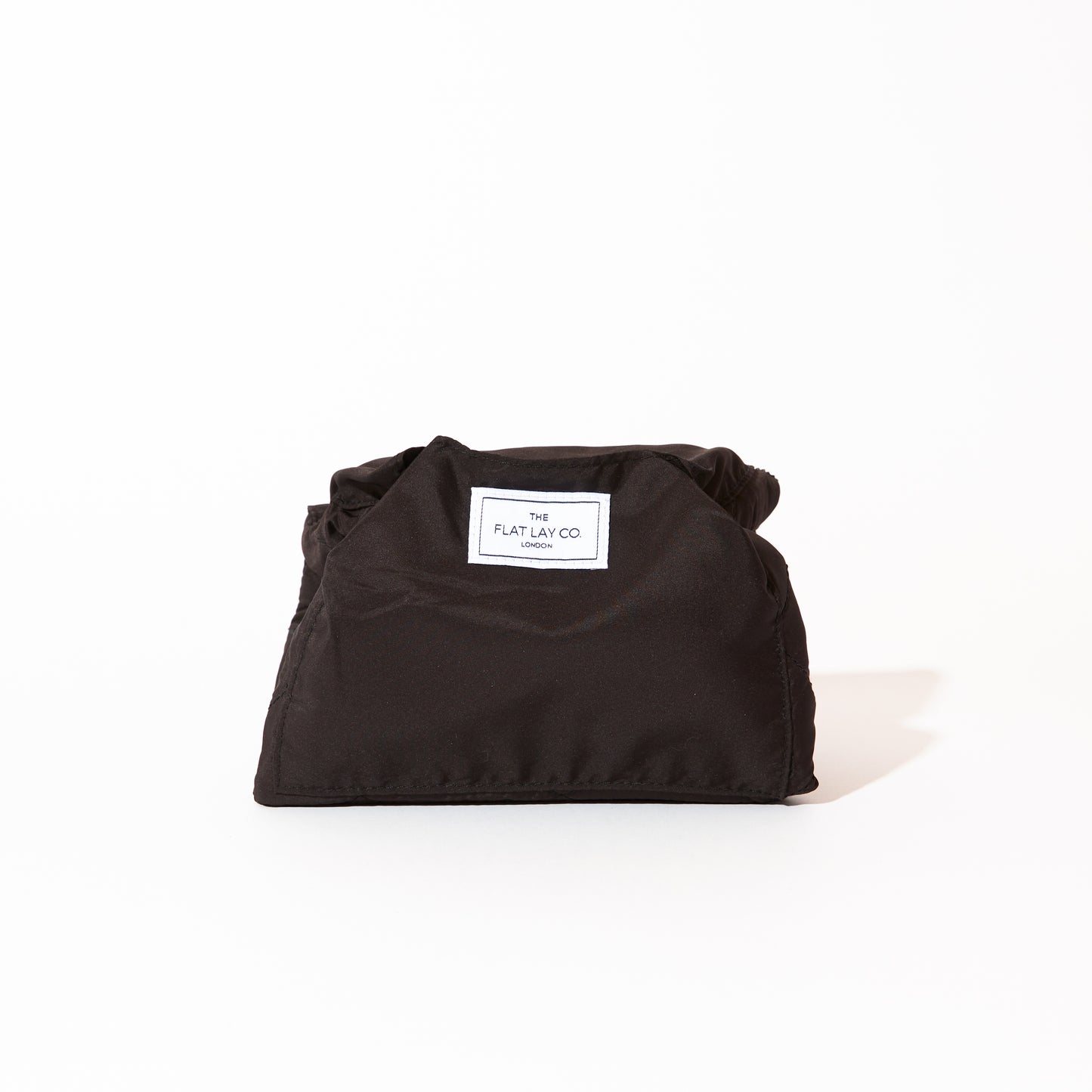 Drawstring Flat Lay Makeup Bag - Classic Black