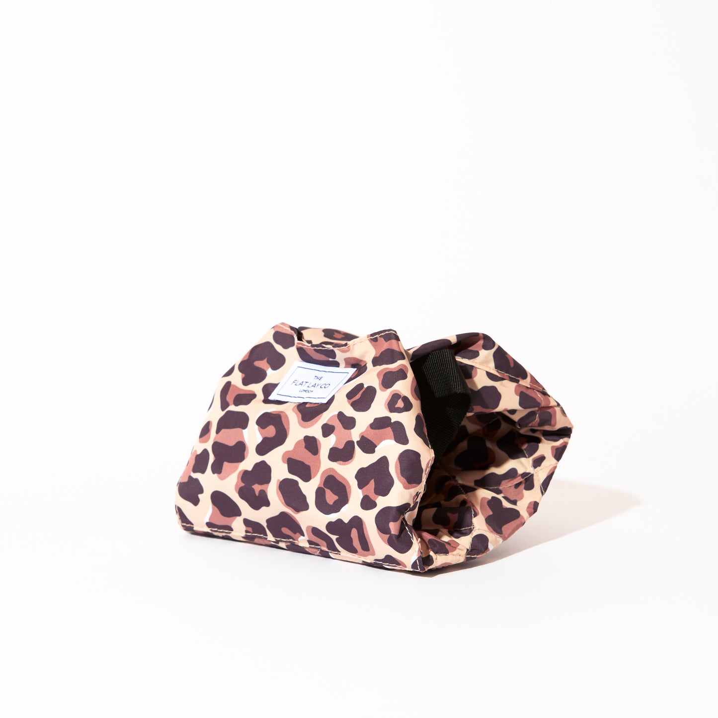Leopard Drawstring Flat Lay Makeup Bag
