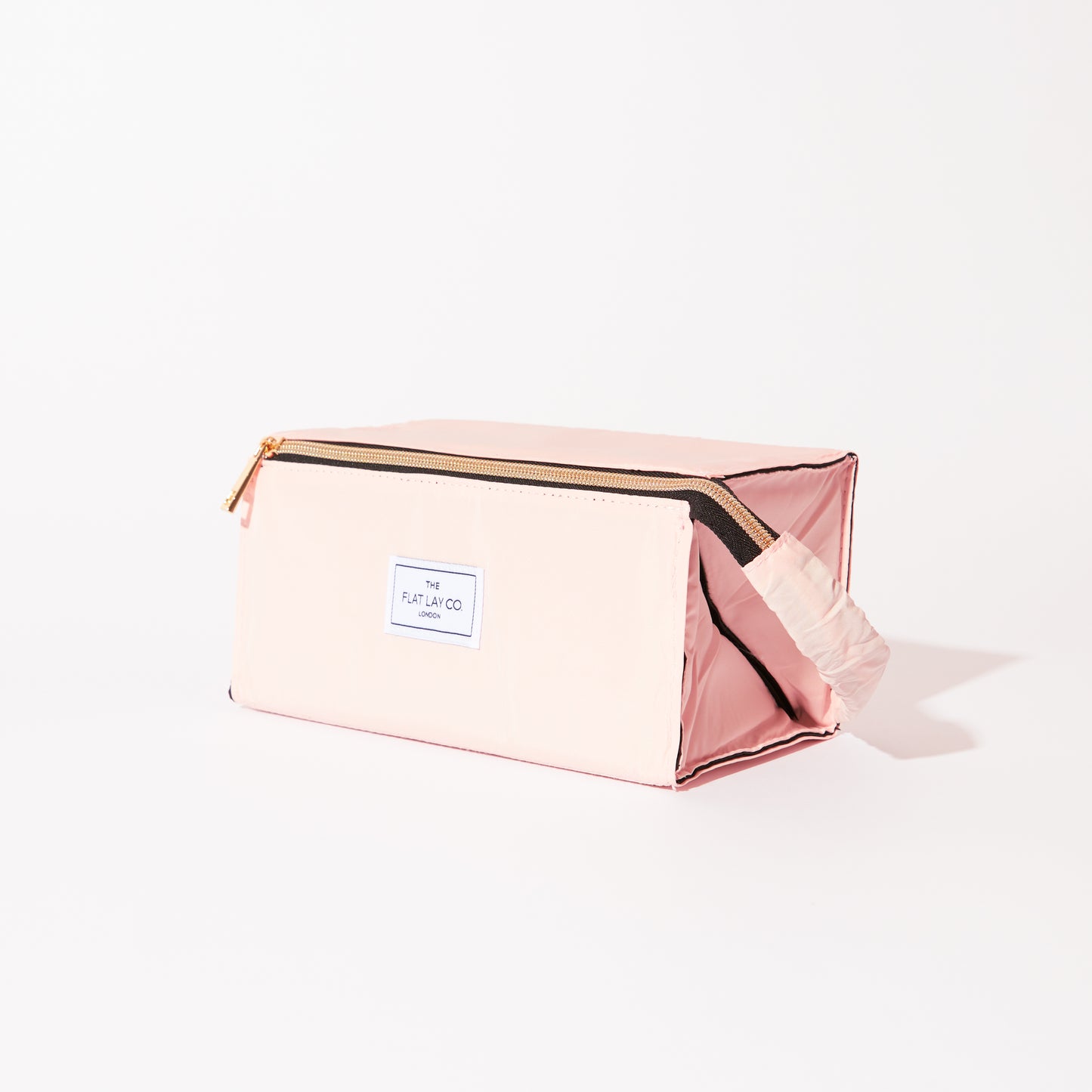 Blush Pink Flat Lay Makeup Box Bag