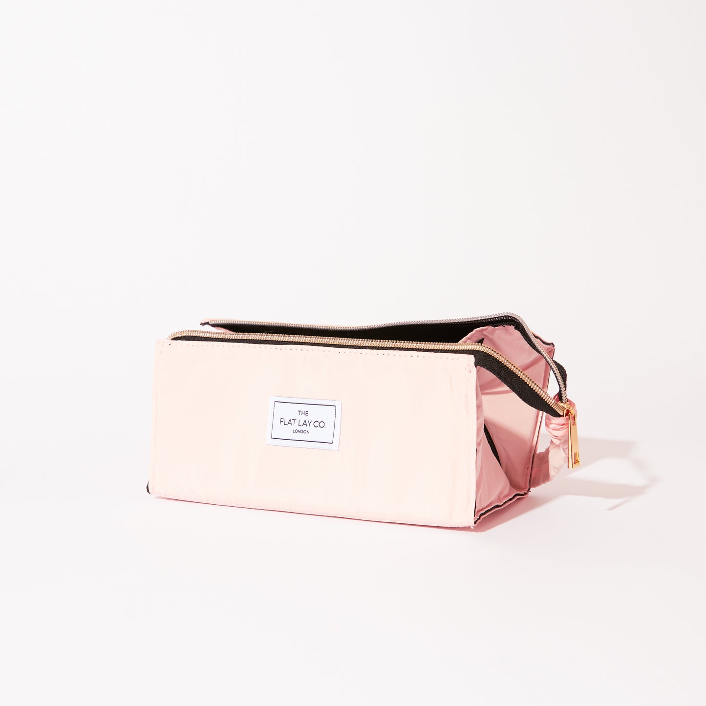 Blush Pink Flat Lay Makeup Box Bag