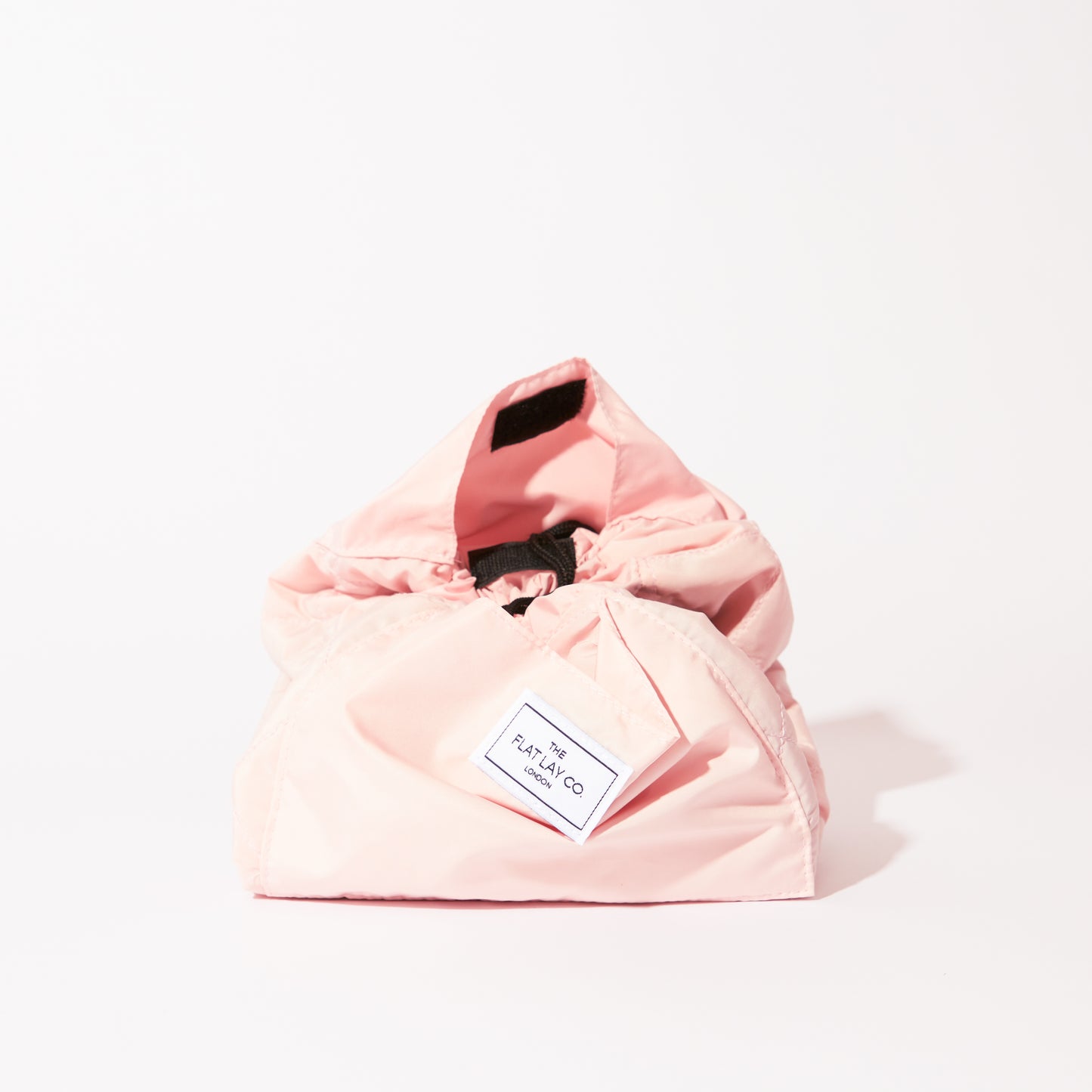 Blush Pink Drawstring Flat Lay Makeup Bag