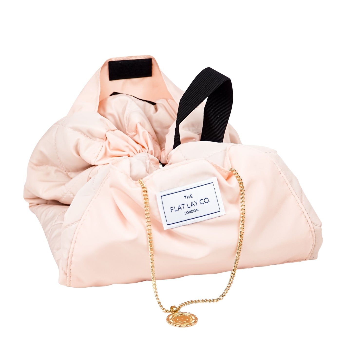 Blush Pink XXL Drawstring Flat Lay Makeup Bag