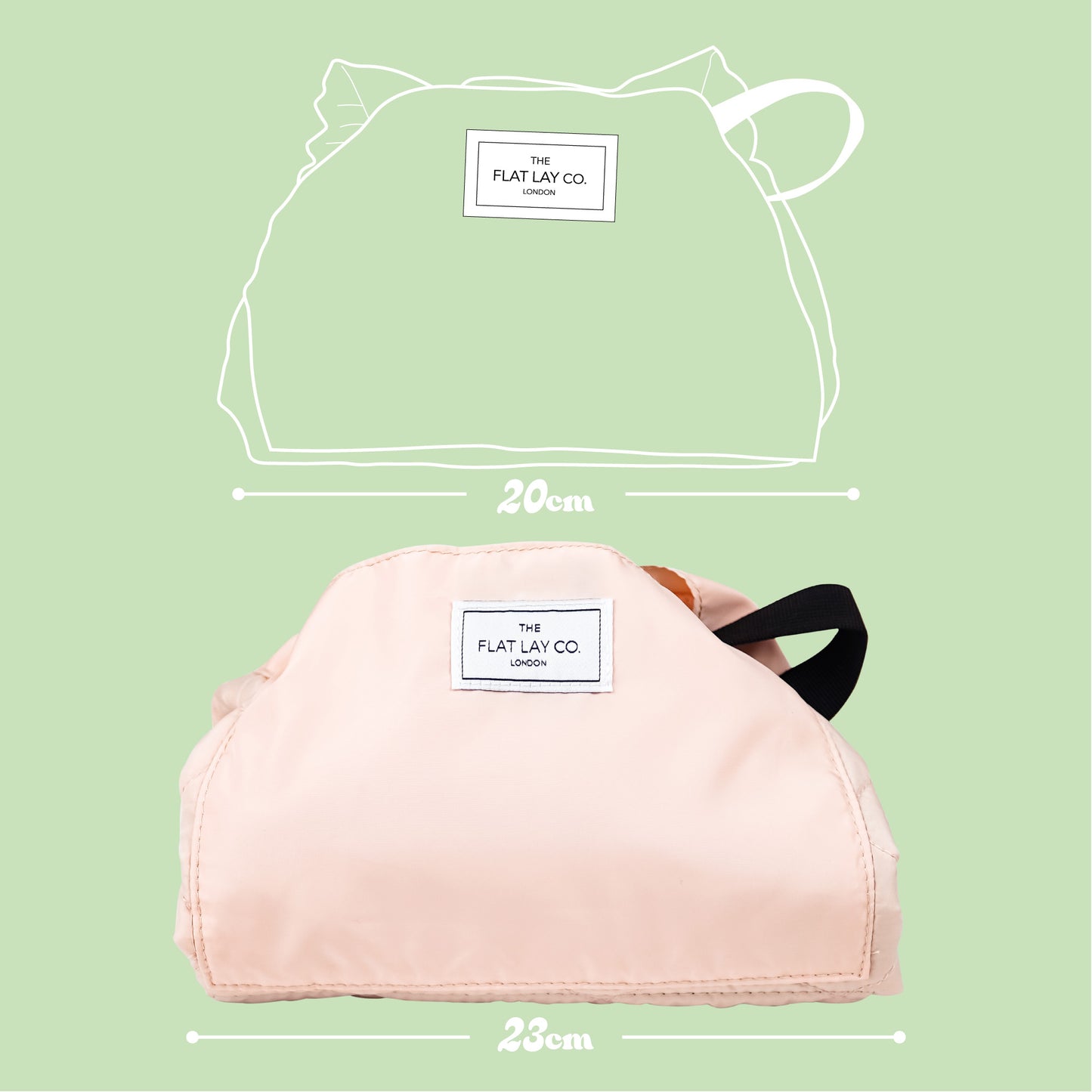 Leopard Print XXL Drawstring Flat Lay Makeup Bag