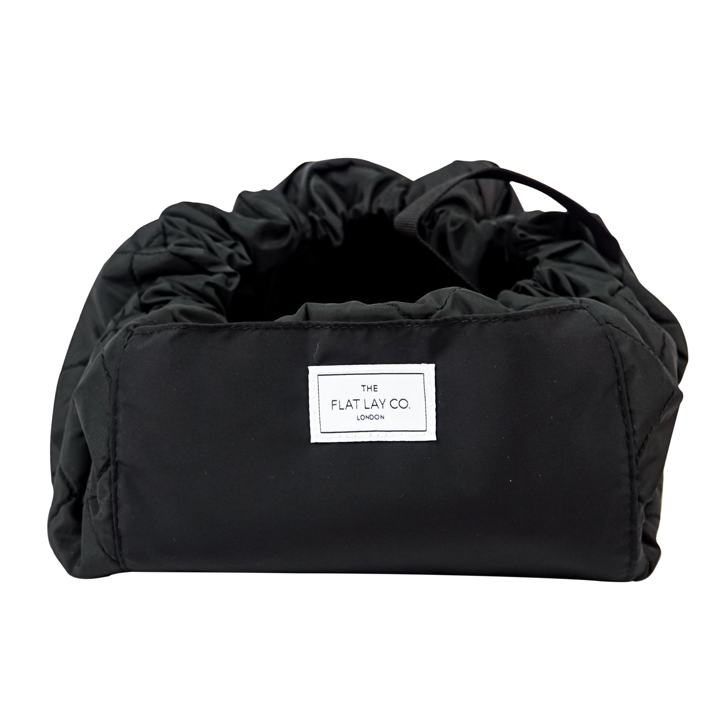 Classic Black XXL Drawstring Flat Lay Makeup Bag