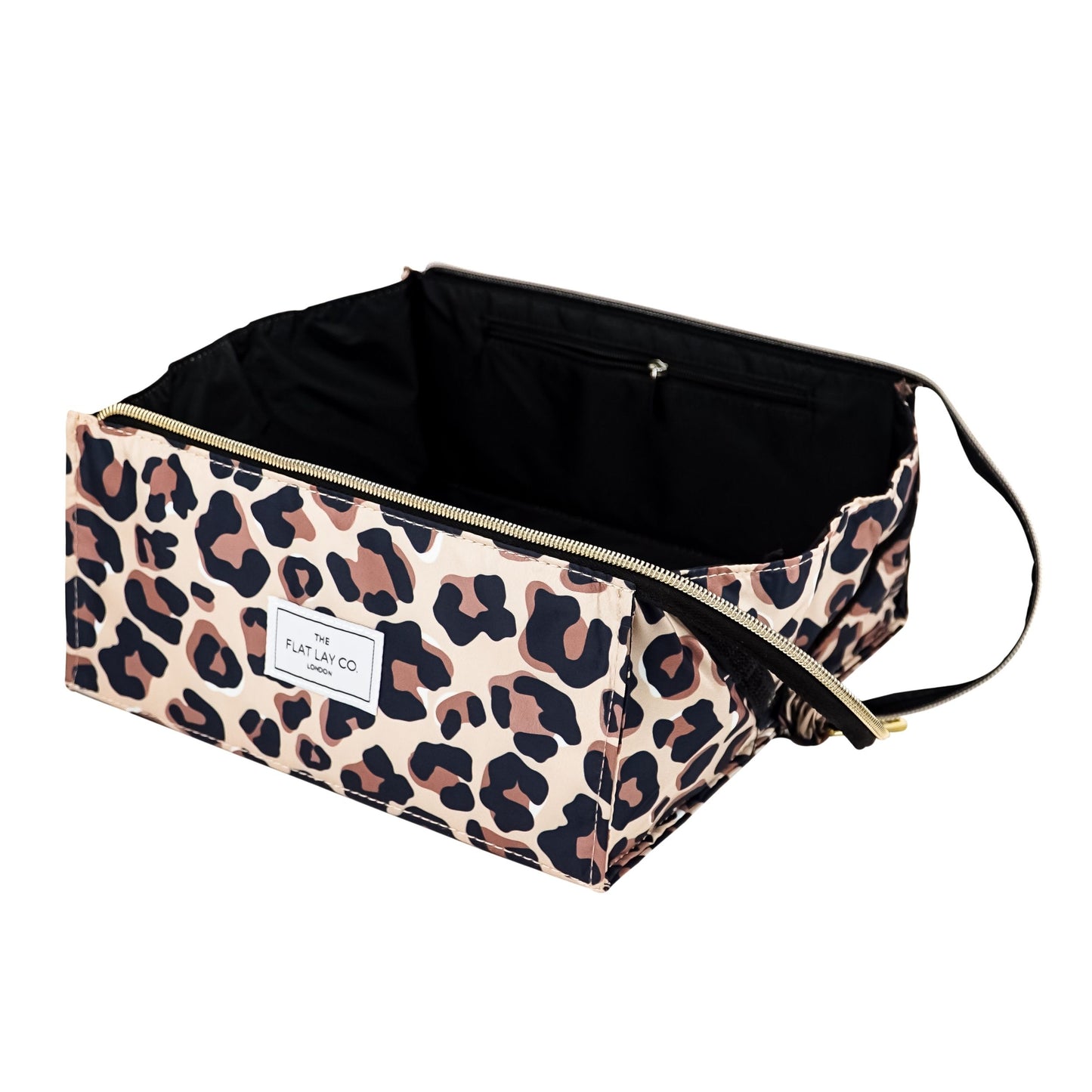 Leopard Print XXL Flat Lay Makeup Box Bag