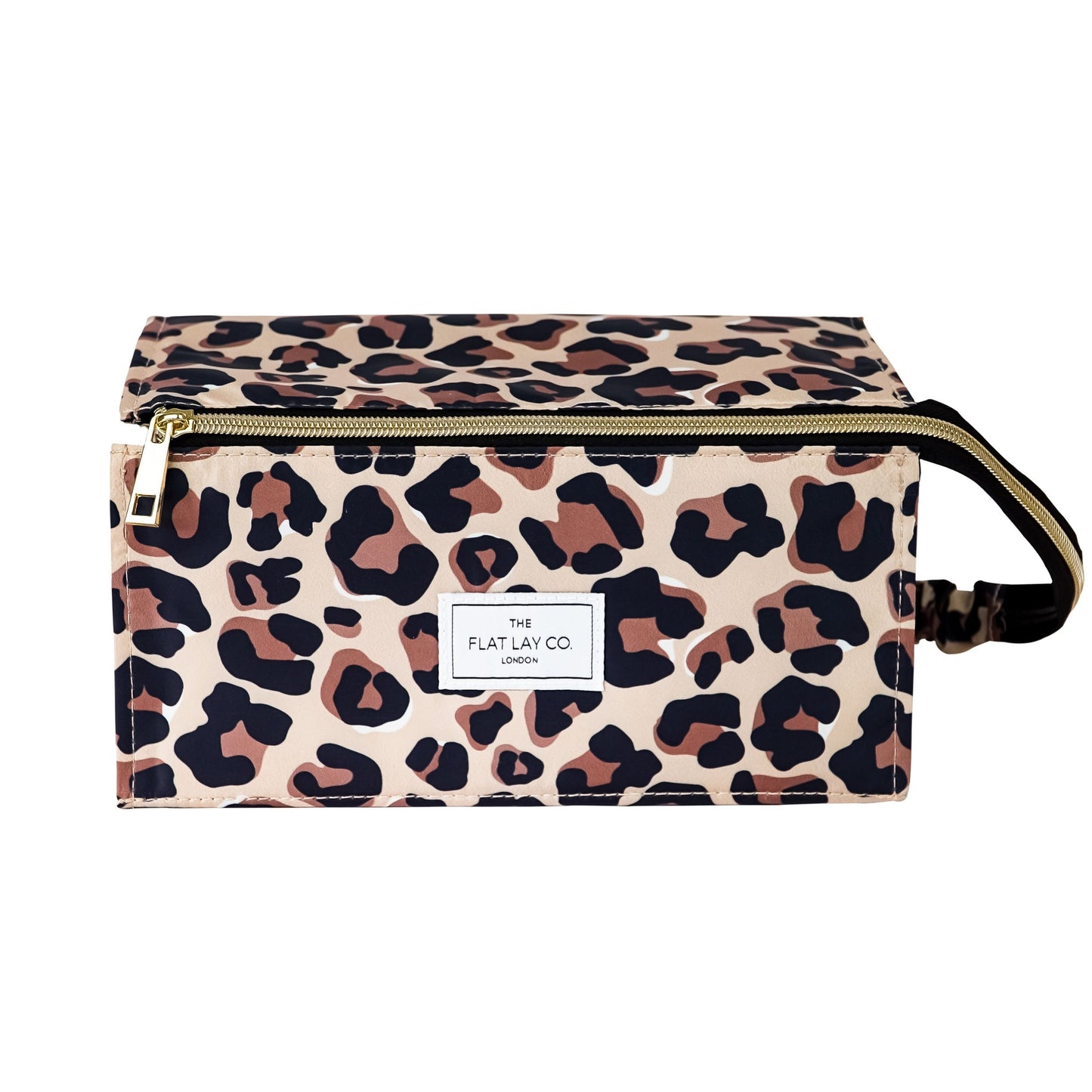 Leopard Print XXL Flat Lay Makeup Box Bag