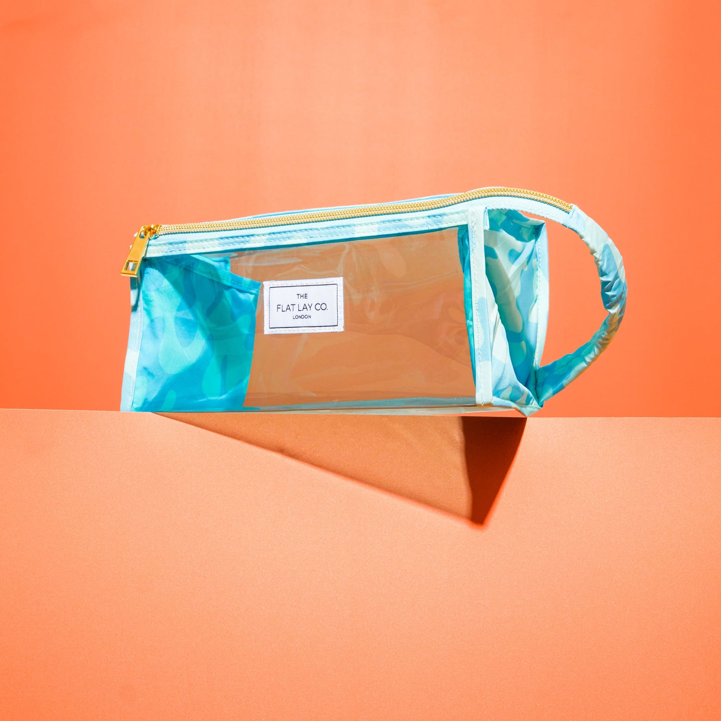 Blue Splash Jelly Flat Lay Makeup Box Bag