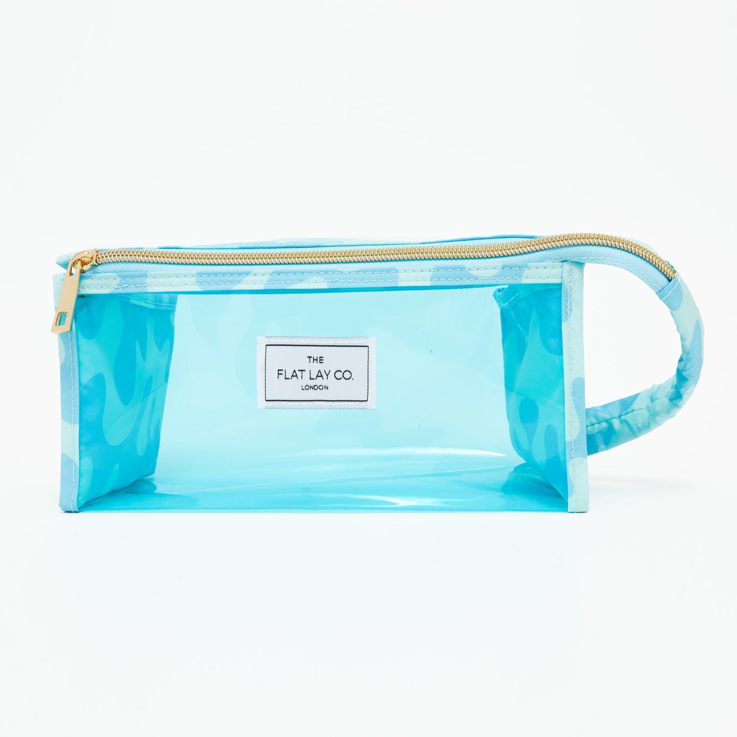 Blue Splash Jelly Flat Lay Makeup Box Bag