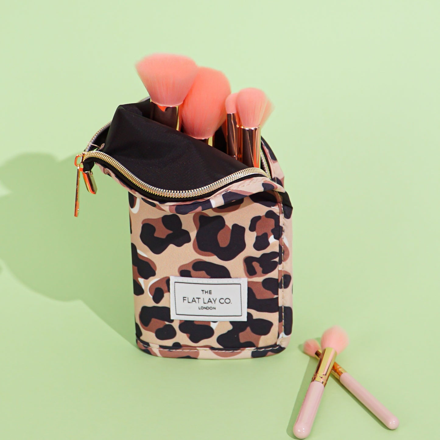 Leopard Print Standing Brush Case