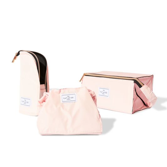 Blush Pink Makeup Bag Bundle - 3-Pack