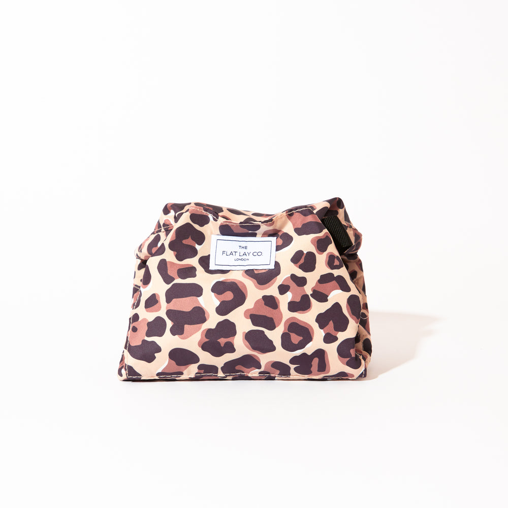 Drawstring & Pinsel-Case Set - Leopardenmuster
