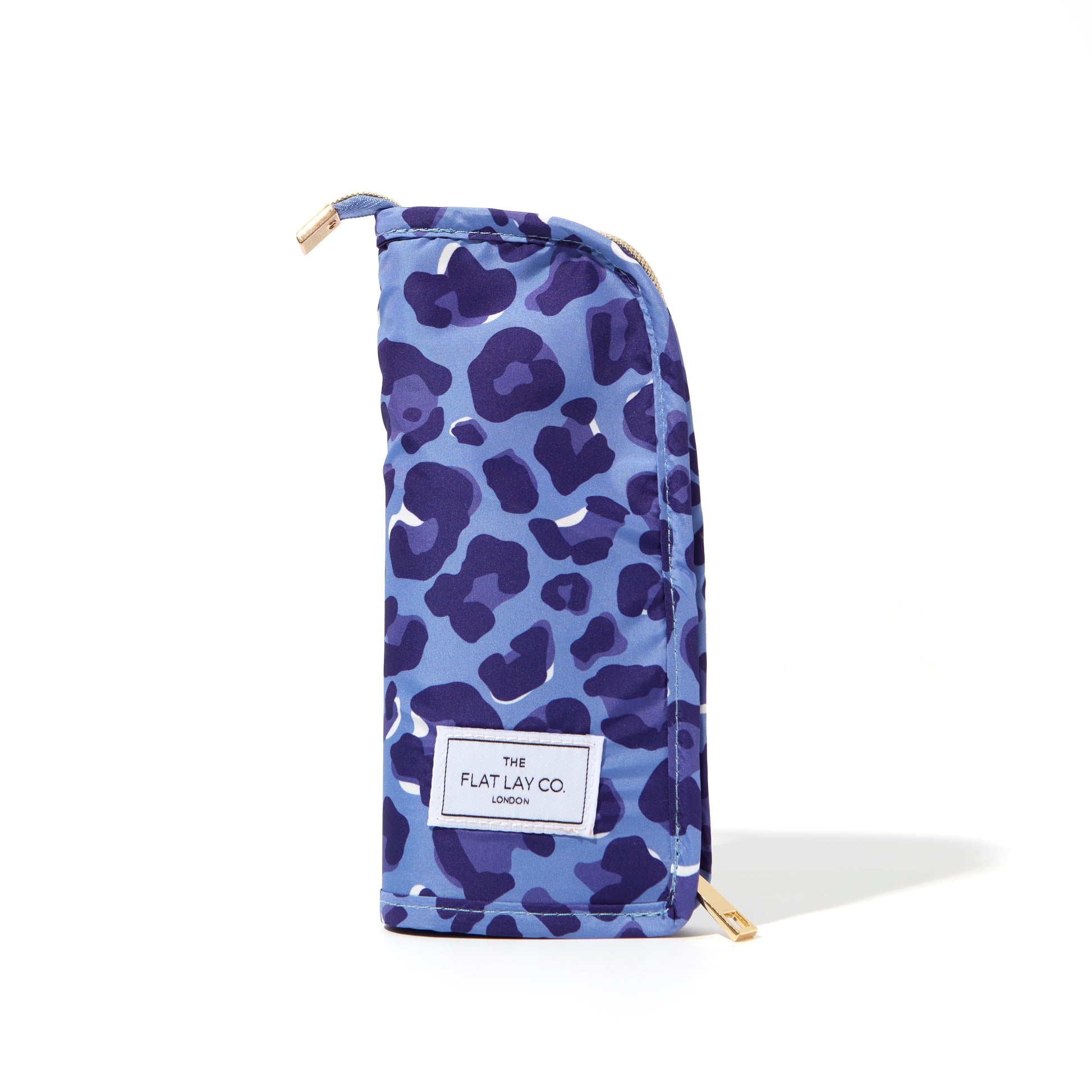 Blue Leopard Standing Brush Case 