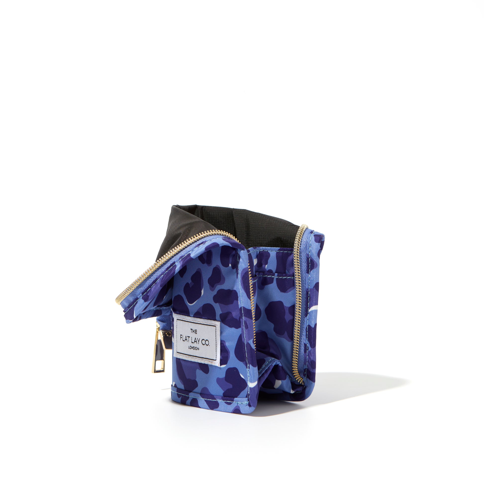 Blue Leopard Standing Brush Case 