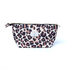 Brown Leopard Essential Makeup Pouch