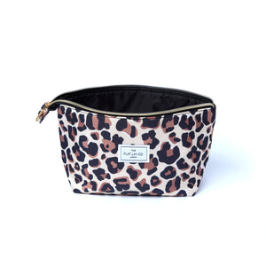 Brown Leopard Essential Makeup Pouch