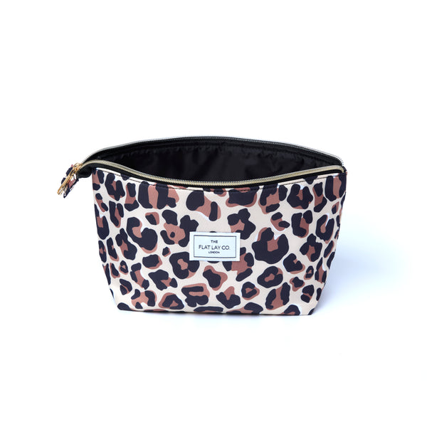 Brown Leopard Essential Makeup Pouch
