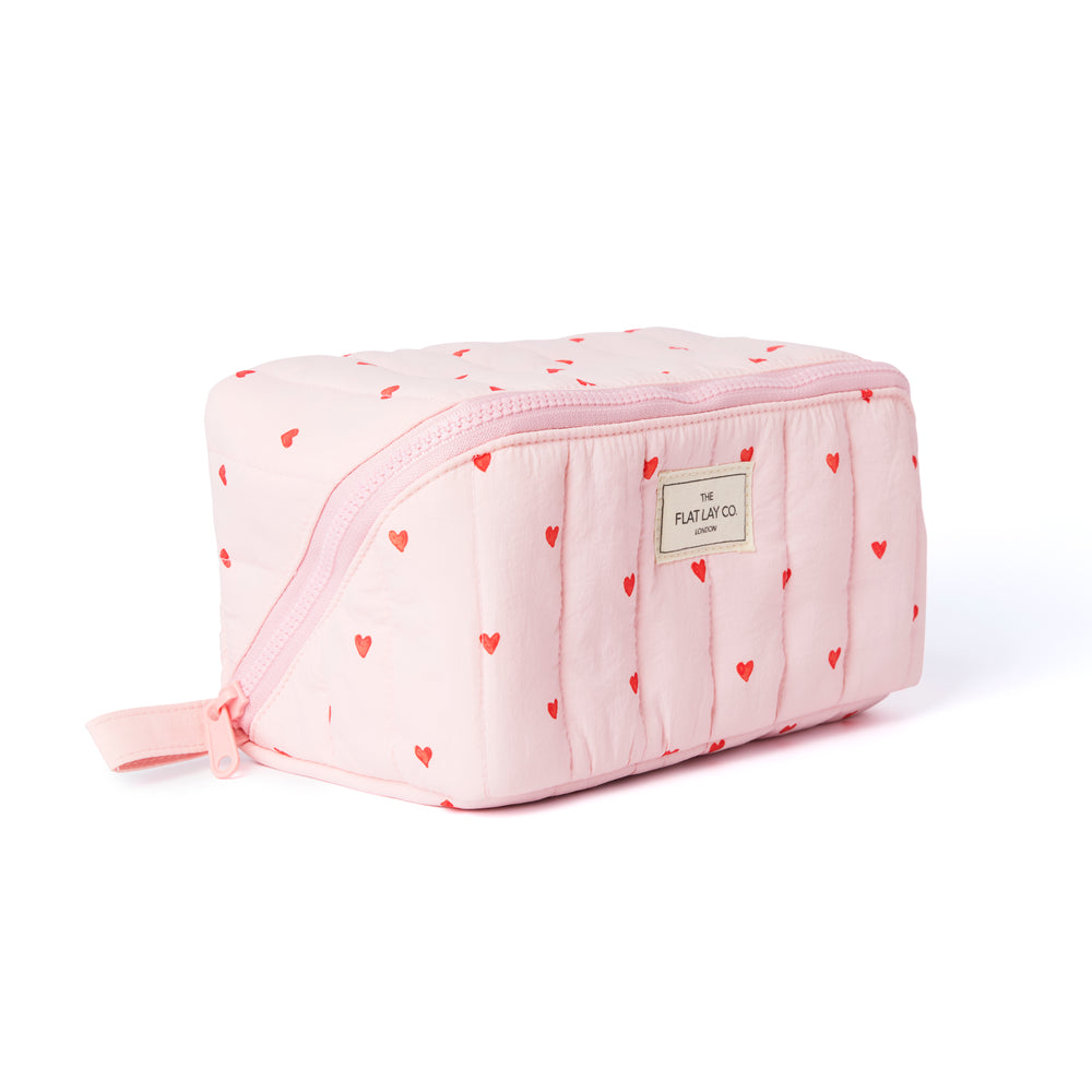 Marshmallow Kosmetiktasche - Pinke Herzen