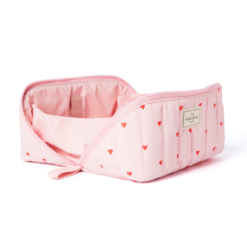 Marshmallow Box Bag & Pinsel-Case Set - Pinke Herzen