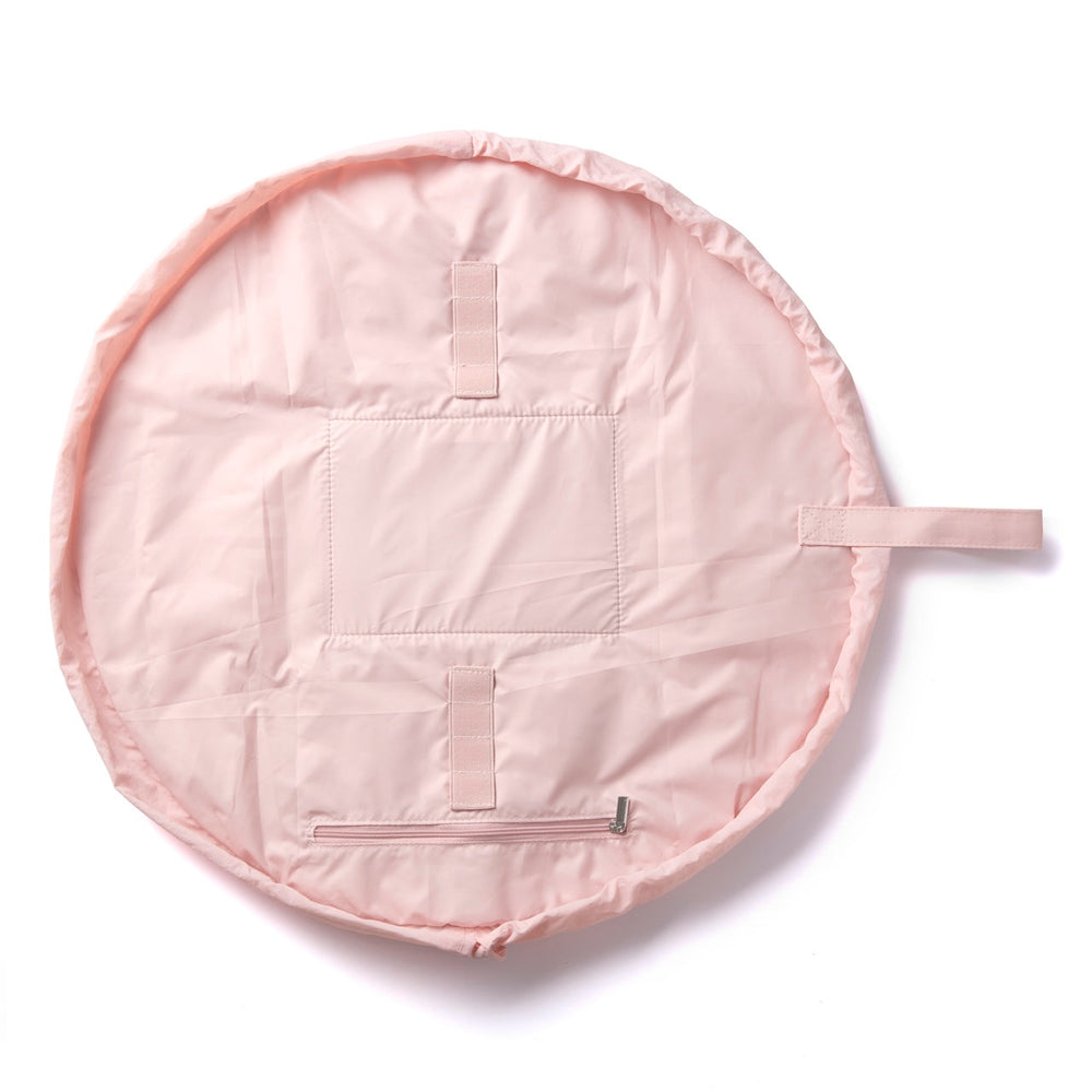 Parachute Drawstring Flat Lay Makeup Bag - Sweet Pink Hearts
