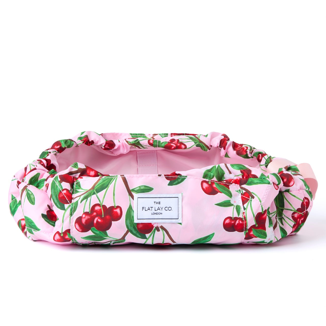 Drawstring Flat Lay Makeup Bag - Cherries
