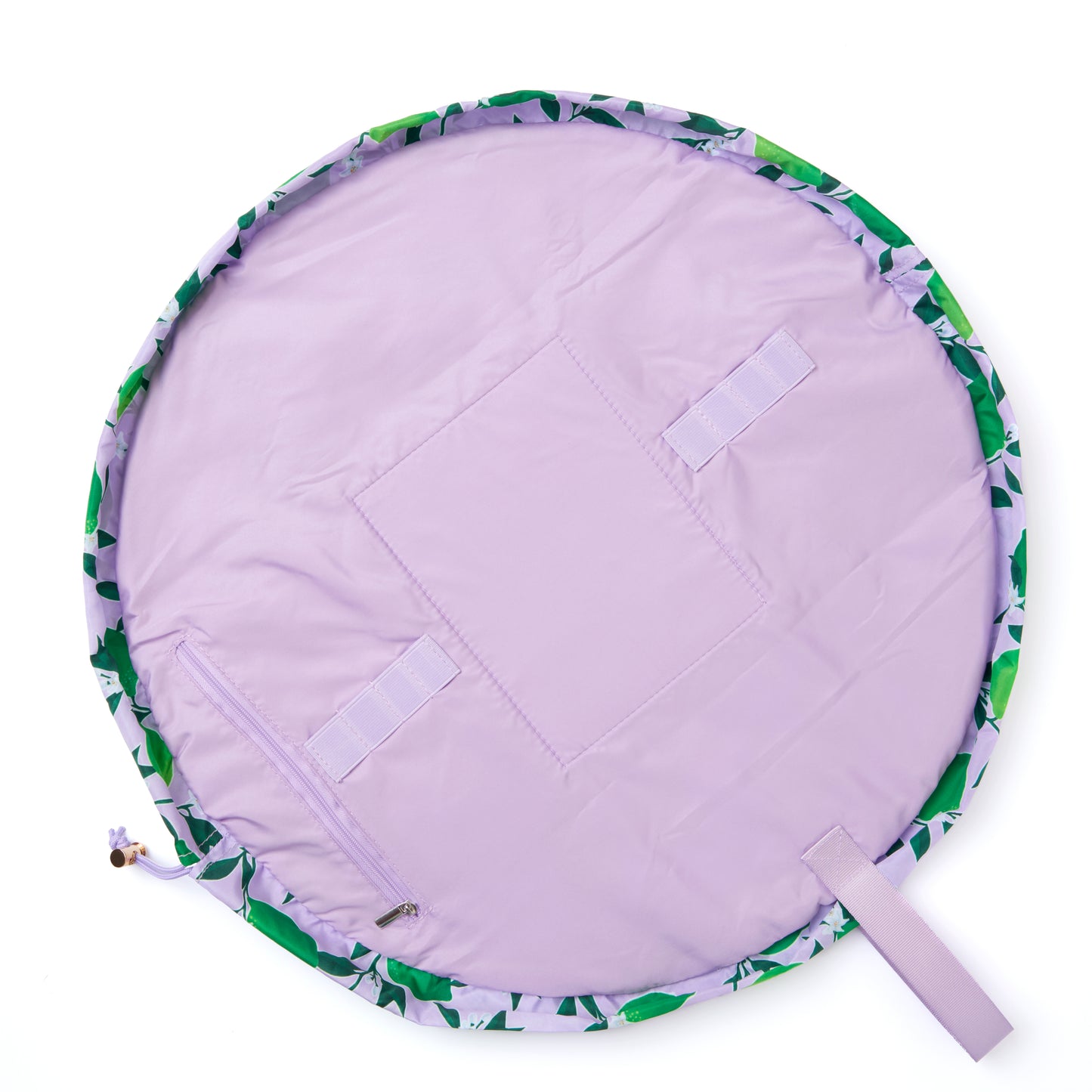 Drawstring Flat Lay Makeup Bag - Limes