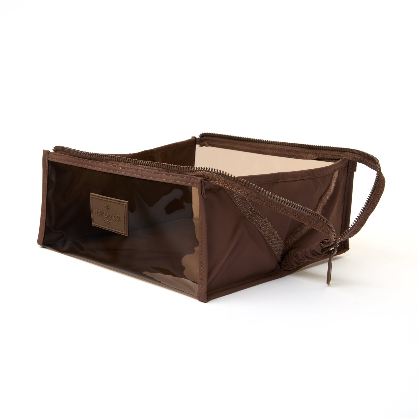 Jelly Flat Lay Makeup Box Bag - Espresso