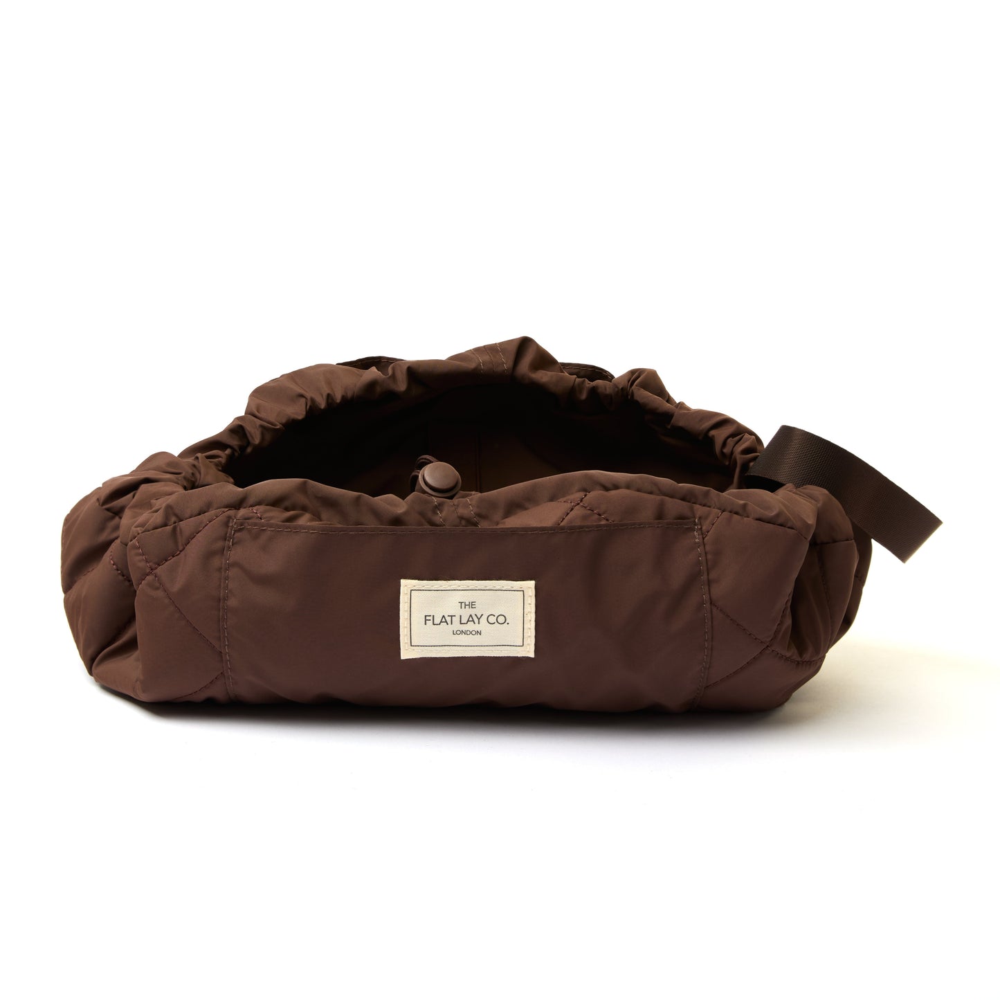 Drawstring Flat Lay Makeup Bag - Espresso